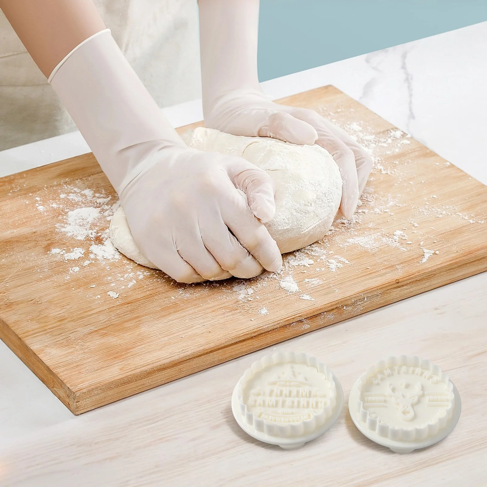 Food Snacks Healthy - Cetakan Kue Natal 3D, Stempel Kue