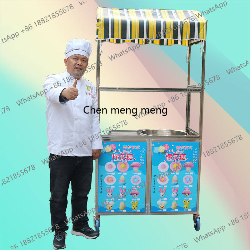 Snacks Food Stall - Gerobak Jajanan Gulali Lipat Baja Anti