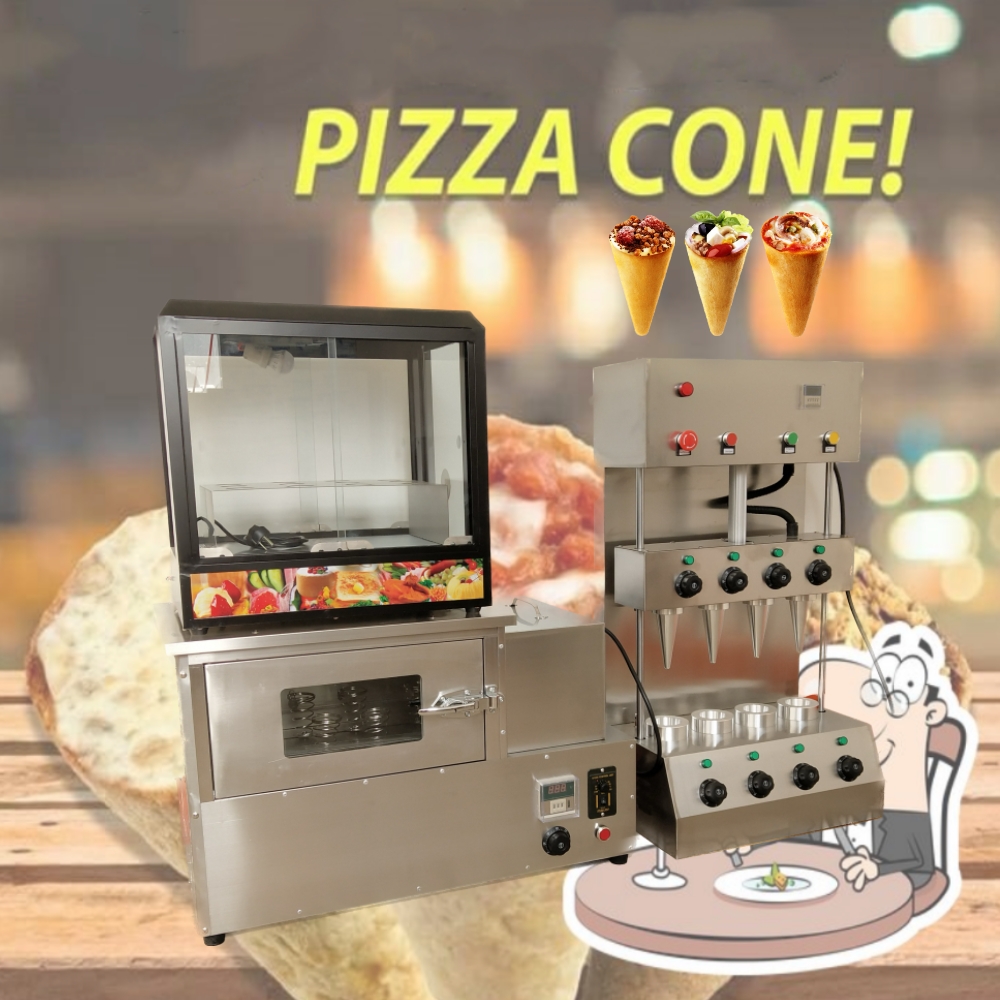 Food Snacks Healthy - Mesin Pembuat Pizza Cone 110V 220V,