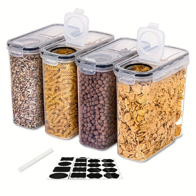 Food Packed Snacks - 4 Paket Wadah Penyimpanan Makanan Kering