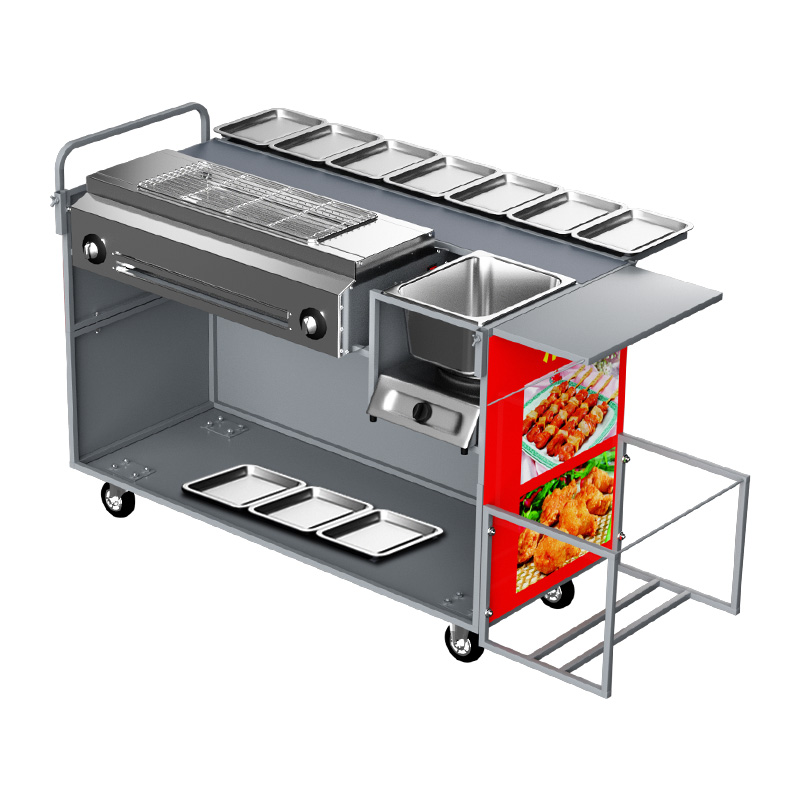Snacks Food Stall - Gerobak BBQ Ramah Lingkungan dengan Kompor