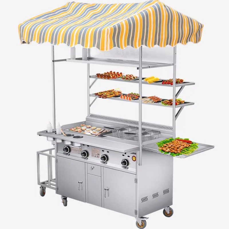 Food Snacks To Sell - Gerobak jajanan mobile bertenaga gas, gerobak