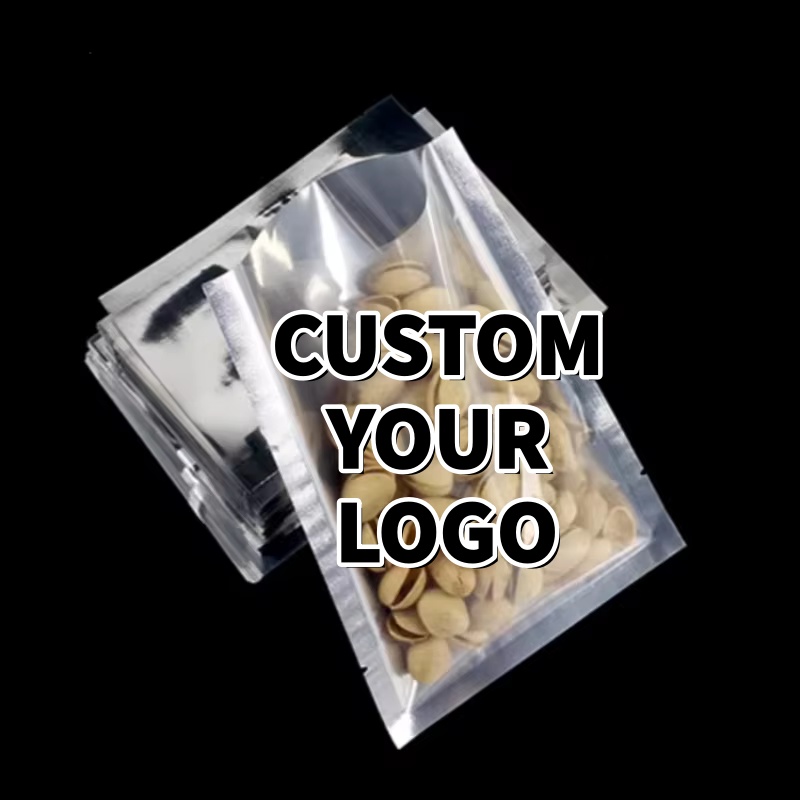 Food Packed Snacks - 100 Pcs Kantong Plastik Perak Mengkilap