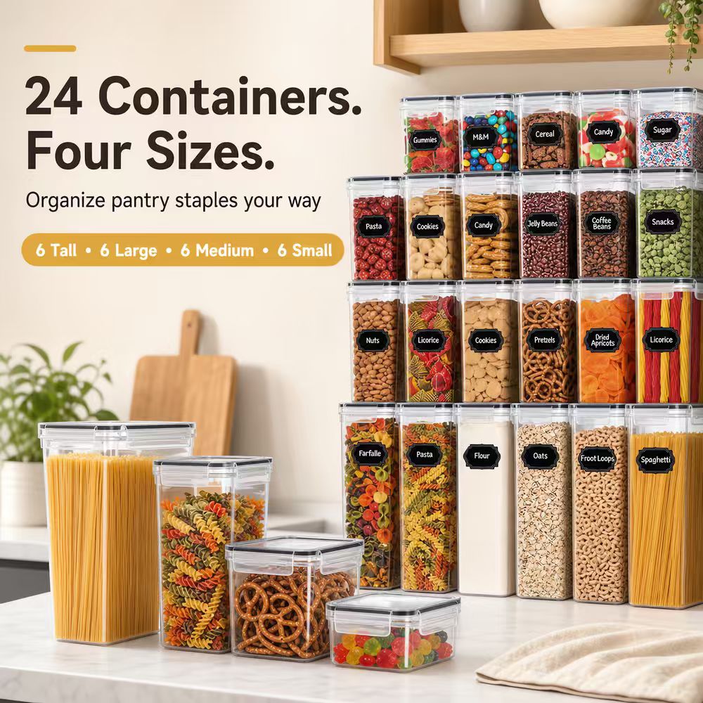 Set Wadah Penyimpanan Makanan  - Food Snacks Label ulasan dan harga