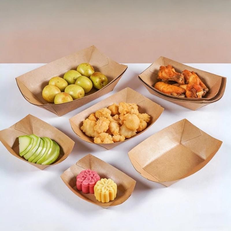 Nampan Perahu Kraft Sekali Pak - Food Packed Snacks ulasan dan harga