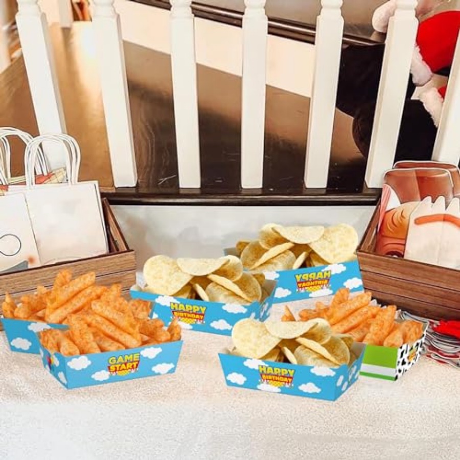 24 Buah Nampan Makanan Kertas  - Food Snacks Party ulasan dan harga
