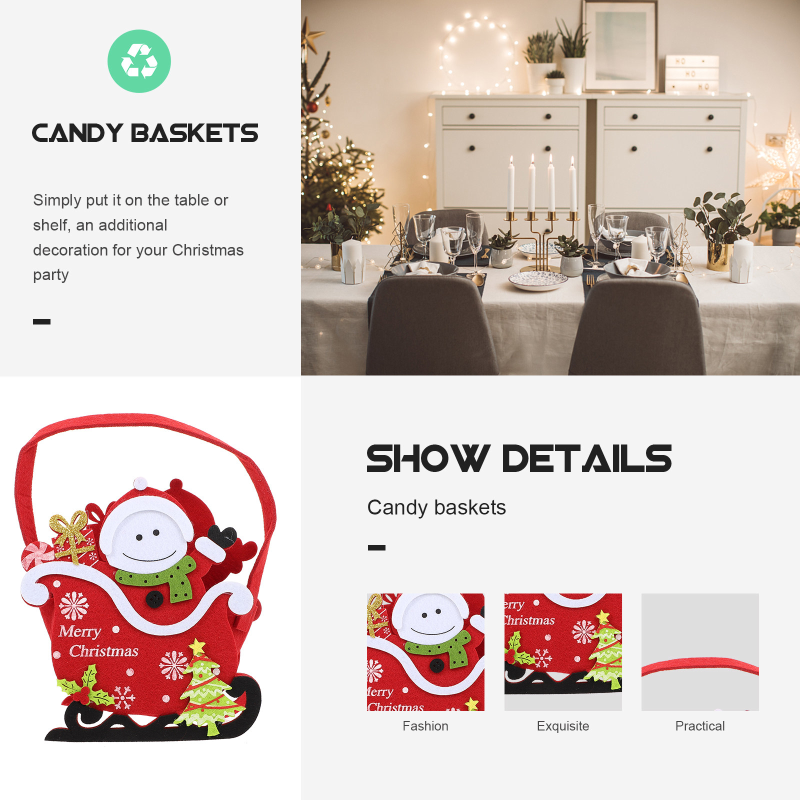 1 Buah Keranjang Permen Natal, - Snacks Food Gift Baskets ulasan dan harga