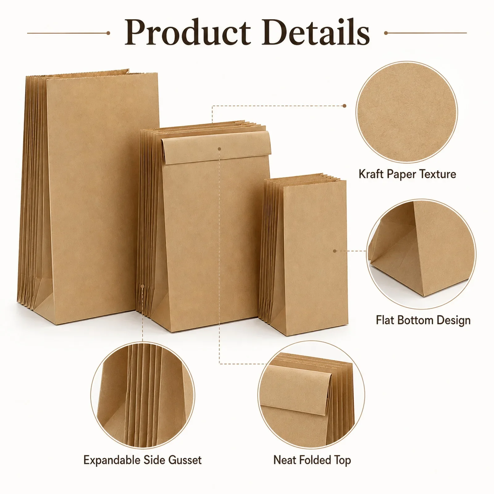 10-30Pcs Kantong Kertas Kraft  - Food Snacks Party ulasan dan harga