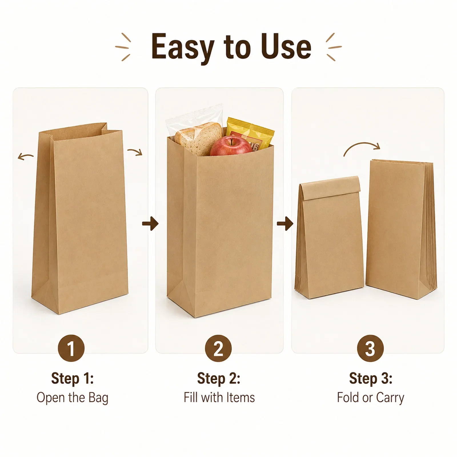 10-30Pcs Kantong Kertas Kraft  - Food Snacks Party ulasan dan harga