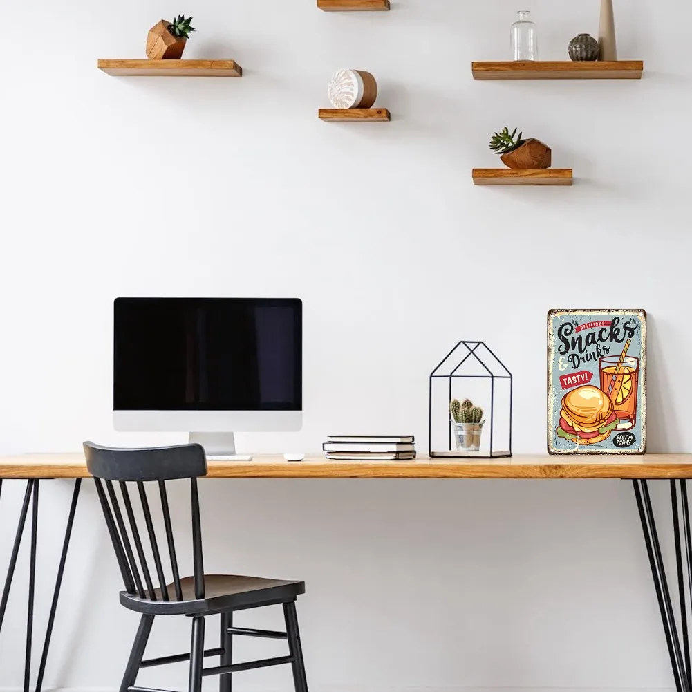 Papan Logam Vintage Bertema Ma - Food Snacks Easy ulasan dan harga